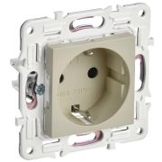 Розетка SKANDY 16А с заземл. защ. шторки безвинт. крепл. SK-R06B беж. IEK SK-R14-16-1-K10