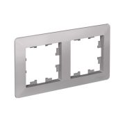 Рамка 2-м AtlasDesign Air алюм./дым. черн. SE ATN220302