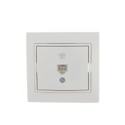 Розетка телефонная 1-м СП Mira RJ11 бел./бел. LEZARD 701-0202-137