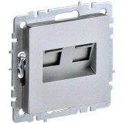 Розетка компьютерная двойн. СП RJ45 кат.5E BRITE РК10-2-БрА механизм алюм. IEK BR-K20-1-K47